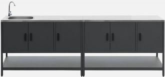 Sweeek Cocina Exterior 2 M&oacute;dulos Acero Inoxidable