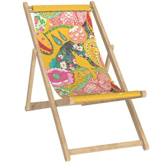 Vent de Boh&egrave;me Silla plegable de eucalipto con estampado floral