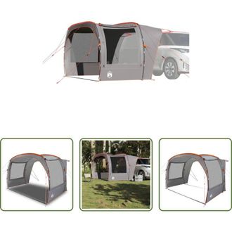 vidaXL vidaXL Tenda impermeabile - Tenda da Campeggio per Auto Grigio e Arancione Impermeabile