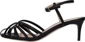 Semicouture Sandalen van kunstleer - Dames - Sandalen met hakken - Zwart - 36 EU - Leer - Schoenen