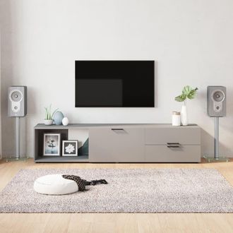 vidaXL Vidaxl - Soportes De Altavoces 2 Uds Vidrio Templado Plateado 1 Pilar