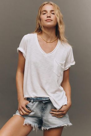 Pilcro The Quinn Short-Sleeve V-Neck Tee by Pilcro