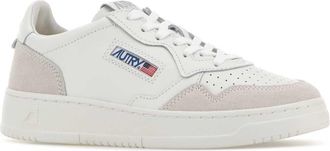 Autry Womens White Leather Medalist Sneakers Leatsuedetotalwht