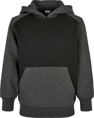 Urban Classics Jongens Tweekleurige Nep Raglan Hoodie (Zwart/Kool)
