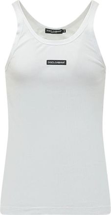 Dolce & Gabbana Ribgebreide Tanktop - Heren - Tops zonder mouwen - Wit - L - Katoen - Tops