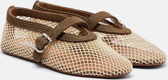 Alaia Ala&iuml;a Fishnet Mary Jane flats