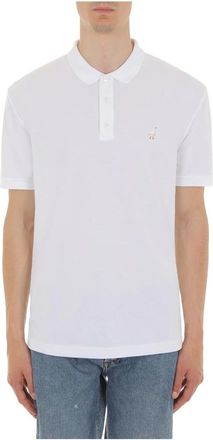 Moschino Katoenen polo met logo - Heren - Polos - Wit - S - Katoen - Tops