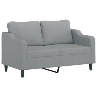 vidaXL Sof&aacute; De 2 Plazas De Tela Gris Claro 140 Cm Vidaxl