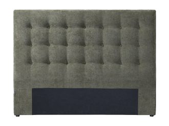 Vente-Unique Cabecero capiton&eacute; 160 cm - Tela - Verde oliva - FRANCESCO