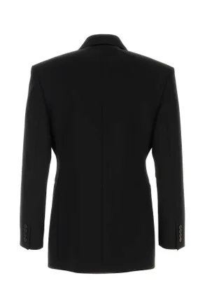 Saint Laurent Mens Veste Croisee Grain De Poudre Noir Giacche E Gilet Jacket