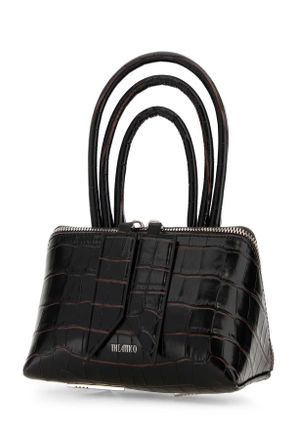The Attico Womens Dark Brown Leather Mini Friday Bag Coffee Clutch