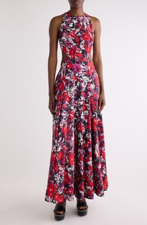 Givenchy Print Fluid Cutout Dress in Fuchsia at Nordstrom, Size 12 Us