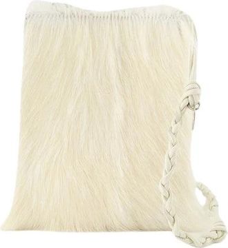 Jil Sander Leren Crossbodytas Tangle - Dames - Schoudertassen - Wit - ONE Size - Leer - Tassen