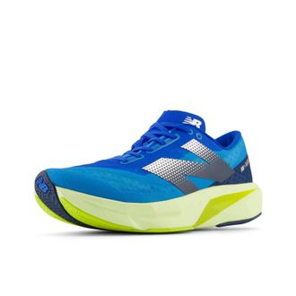 New Balance Mens FuelCell Rebel V4 Running Shoe, Spice Blue/Limelight/Blue Oasis, 12.5 UK
