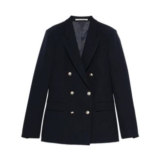 Tagliatore Blazers, female, Blue, Size: XS Button Double-Breasted Dress