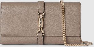 Gucci Jackie 1961 Wallet On Chain, Beige, Leather