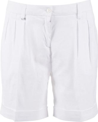 Fay Bermuda Chino T.Tocapo 3 Pinces - Heren - Korte Broeken - Wit - W30 - Katoen - Korte Broeken