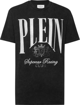 Philipp Plein T-Shirt Ronde Hals Racing - Heren - T-shirts - Zwart - 4XL - Katoen - Tops