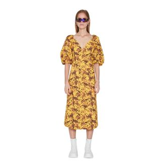Remain Birger Christensen Veestdo la Lassy - Dames - Casual kleedjes - Oranje - XL - Kleedjes