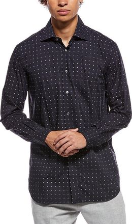 Brioni Micro Dot Cotton Sport Shirt