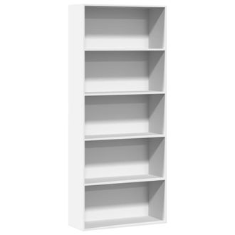 Berkfield Home Book Cabinet White 80x30x189 cm Engineered Wood | Size: 80 x 30 x 189 cm