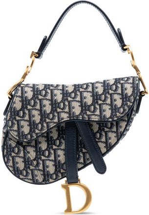 Dior Pre-owned Dior Mini Oblique Canvas Saddle Bag Ladies 05-RU-0231