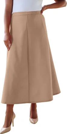 Roaman's Plus Size Bend Over A Line Skirt in Brown Sugar at Nordstrom, Size 28