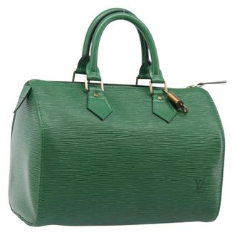 Louis Vuitton Speedy Epi Leather Green Leather Handbag (Pre-Owned)