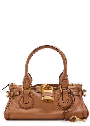 Chloé Paddington Medium Grained Leather Shoulder bag - Brown - One Size