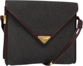 Saint Laurent Pre-owned Canvas Cross Body Bag - Dames - Vintage Schoudertas - Grijs - ONE Size - Vintage