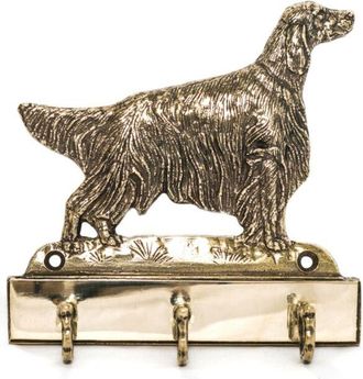 OEM Setter Ingl&eacute;s, Laverack: Colgador De Llaves Con Perro, Soporte De Lat&oacute;n Para Accesorios De Perro, Elegante Decoraci&oacute;n De Pasillo De Art-dog