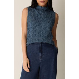 Eileen Fisher Textured Organic Cotton Blend Tank in Coldspring at Nordstrom, Size X-Large