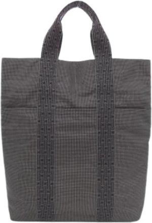 Herm&egrave;s Pre-owned Vintage Canvas Tote Bag - Dames - Vintage Shopper - Grijs - ONE Size - Vintage