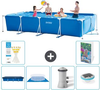 Intex Piscina Con Estructura Rectangular - 450x220x84 Cm - 7-piezas S74