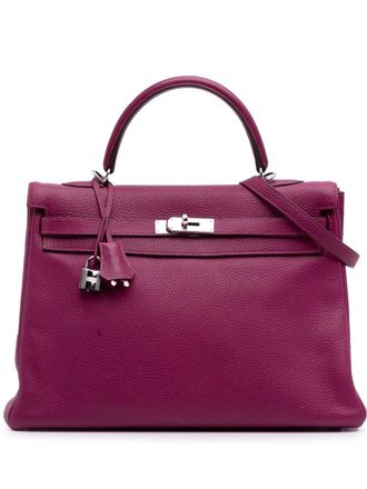 Hermès 2011 Togo Kelly II Retourne 35 tas - Paars