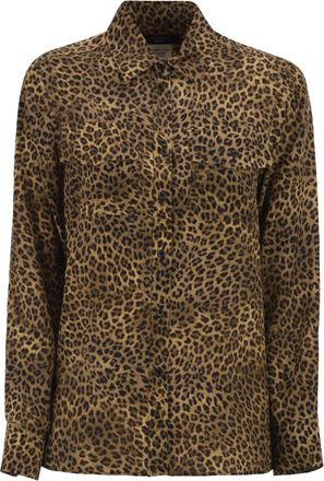 Max Mara Weekend Maxmara Wkdlemma bedrukt zijden overhemd met zakken