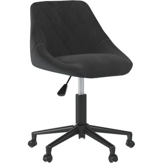 vidaXL Vidaxl - Silla De Comedor Giratoria De Terciopelo Negro