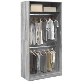 vidaXL Vidaxl - Armario De Madera Contrachapada Gris Sonoma 100x50x200 Cm