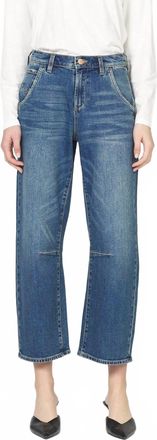 Dear John Denim Teddi Barrel Leg Jeans In Blue