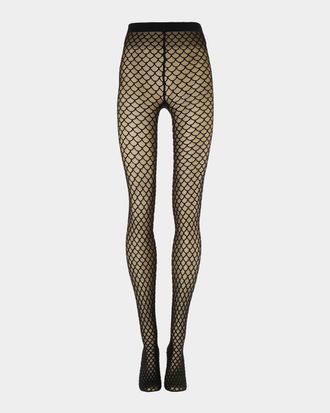 Wolford Velvet Scallop Net Tights