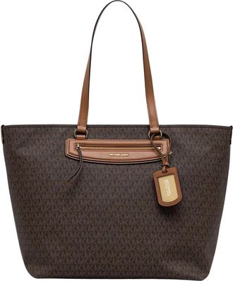 Michael Kors Jet Set Travel Extra-Large Signature Logo Tote Bag - Dames - Shoppers - Bruin - ONE Size - Polyester - Tassen