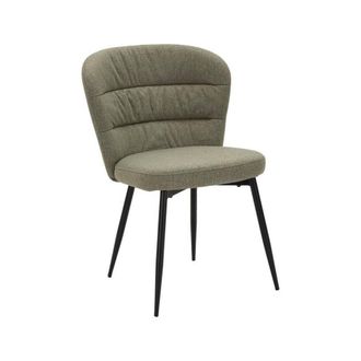 Dmora Dmora - Juego De 2 Sillas Leo, Sentarse En El Interior, Silla Acolchada, Sill&oacute;n Multiusos, 58x61 H85 Cm, Negro Y Verde