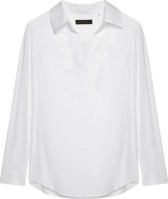 Elena Miro Stijlvolle Polo Shirt - Dames - Blouses - Wit - S - Overhemden