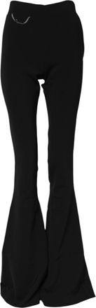 Dsquared2 Black Polyester High Waisted Flared Womens Pants
