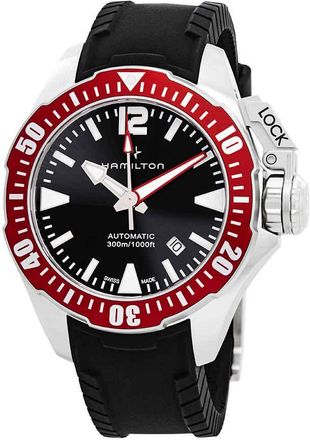 Hamilton Khaki Navy Frogman Automatic Black Dial Mens Watch H77725335