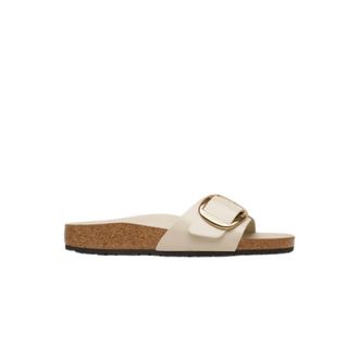 Birkenstock Madrid Big Buckle - Dames - Sandalen - Beige - 38 EU - Leer - Schoenen
