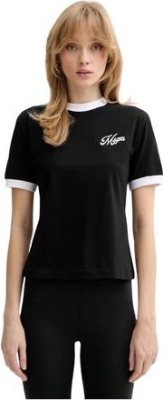 Msgm Ringer T-shirt - Dames - T-shirts - Zwart - XS - Katoen - Tops