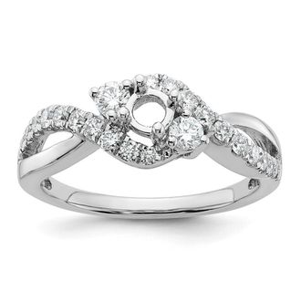Diamond2Deal 14k White Gold Lab Grown Diamond Wedding Band Ring 0.65Ct Clarity- VS Color- G-H
