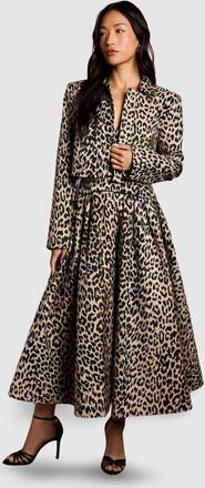 Coast Animal Jacquard Cropped Jacket in Mink at Nordstrom, Size 10