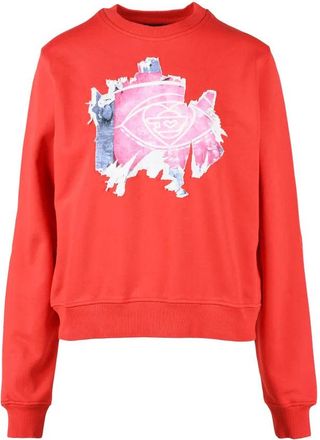 Diesel Red Cotton Sweatshirt